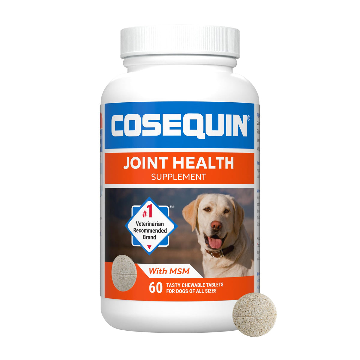 Nutramax Cosequin for Dogs Joint Health Supplement, Contains Glucosamine for Dogs, Plus Chondroitin and MSM, Supports Healthy Joints, Chewable Tablets, 60 Count