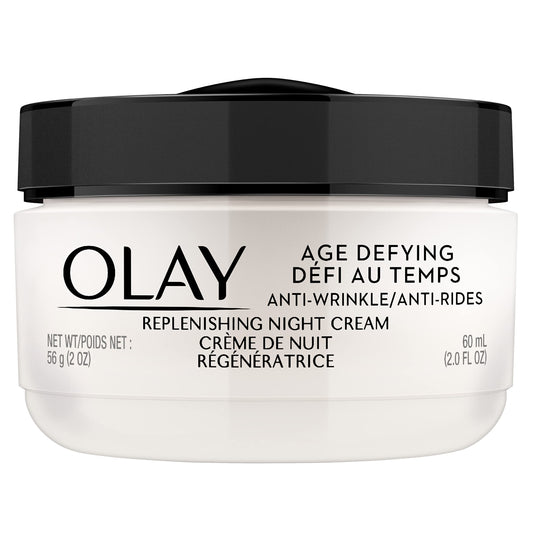 Olay Age Defying Anti-Wrinkle Night Cream, Anti-Aging Face Moisturizer, 60 mL