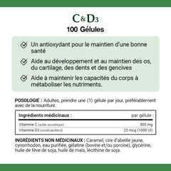NATURE'S BOUNTY Vitamins C & D3, Supports Immune Function, Provides Antioxidants, Supports Development & Maintenance Of Bones, Cartilage, Teeth & Gums, Helps Metabolize Nutrients, Softgels, 157.1 g