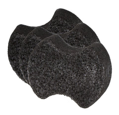 Spongeables Pedi-Scrub Foot Buffer, Charcoal Sweet Sangria, Contains Shea Butter and Tea Tree Oil, Foot Exfoliating Sponge with Heel Buffer and Pedicure Oil, 20+ Washes, Pack of 3