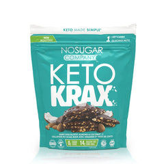 No Sugar Company Keto Chocolate Krax, Dark Chocolate Almond and Coconut, Low Carb Snacks, Keto Food, Sugar Free Treats, Gluten Free, All Natural, Low Carbs, Healthy Snack Foods, Diabetic Friendly Ketogenic Products (245g)