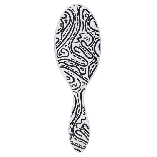 Wet Brush Original Detangler Brush - Doodle, Hipster - All Hair Types - Ultra-Soft Bristles Glide Through Tangles with Ease - Pain-Free Comb for Men, Women, Boys & Girls