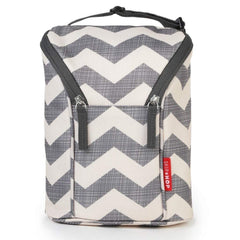 Skip Hop Insulated Breastmilk Cooler And Double Baby Bottle Bag, Chevron