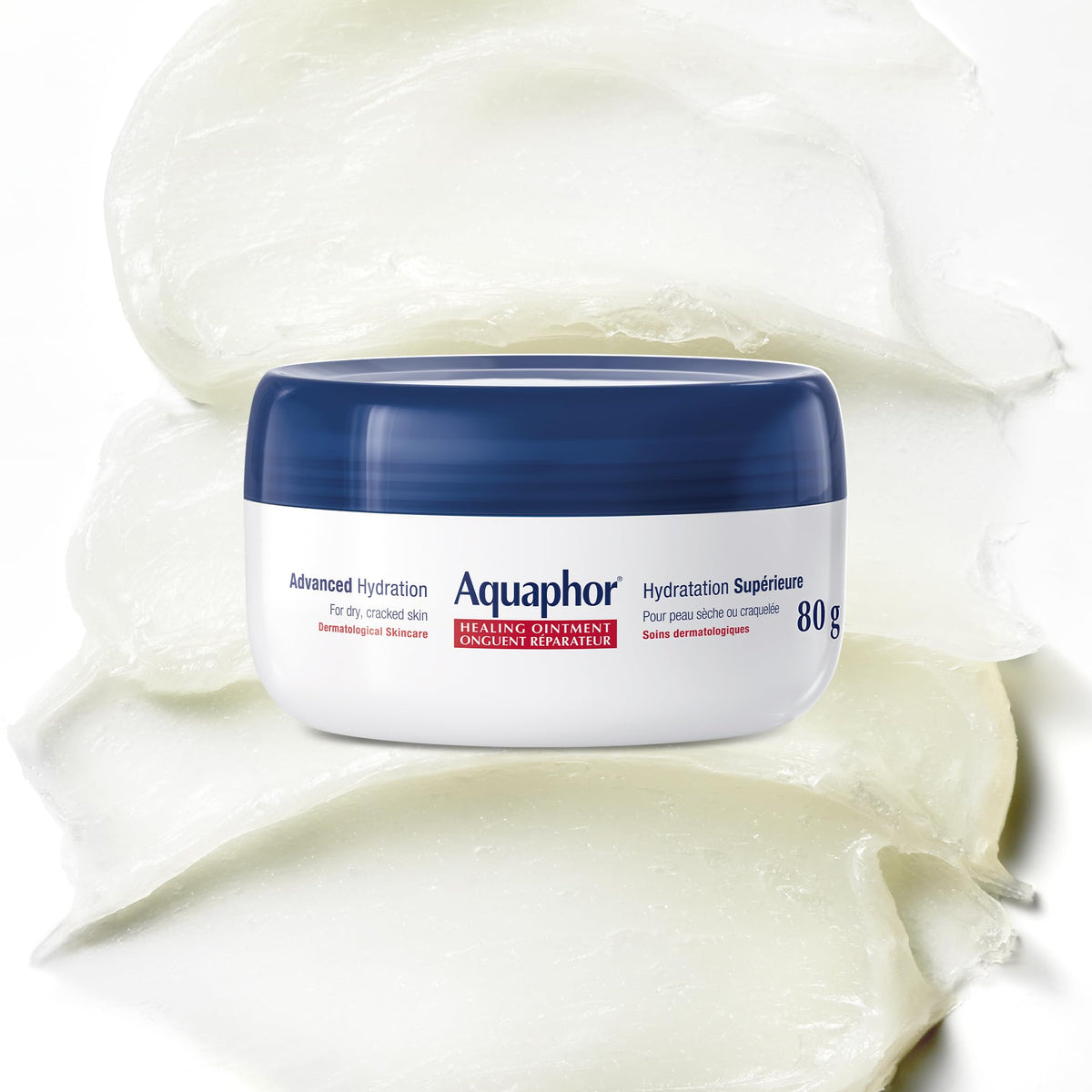 Aquaphor Healing Ointment, Multipurpose Ointment for Dry, Cracked Skin, Chafing, Cuticle Care, Fragrance Free, Non Greasy and Non Comedogenic Body Moisturizer, Dermatological Skin Care, 99g Jar