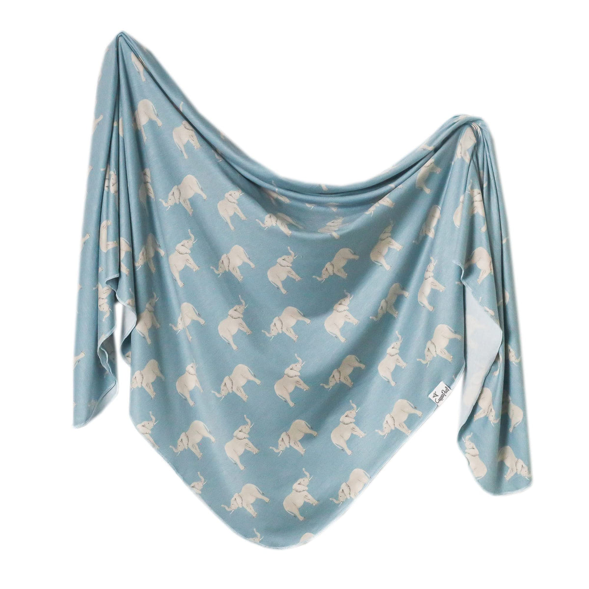 Large Premium Knit Baby Swaddle Receiving Blanket Peanut by Copper Pearl (PN-S7DU-G6JS), Large 46 x 46