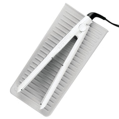 iDesign Silicone Heat-Resistant Hair Styling Tools Storage and Travel Pouch for Curling Irons, Straighteners, Wands - Gray