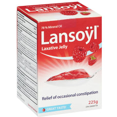 Lansoyl Laxative Jelly 225g, Raspberry Flavored – Gentle Relief for Children (6+) and Adults, Supports Digestive Health
