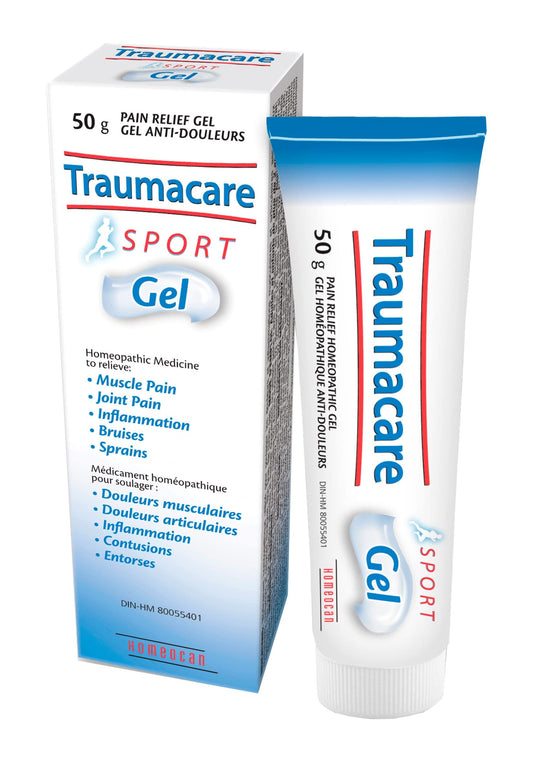 Homeocan Traumacare Sport Gel 50g Tube, Arnica Gel for Active Lifestyles, Quick-Absorbing, Non-Greasy, Homeopathic Preparation, Comforts Soreness from Physical Activity, Minor Bumps & Everyday Strains