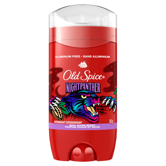 Old Spice Aluminum Free Deodorant for Men, 24/7 Freshness, Long Lasting Odor Protection, Legendary Fragrance, Nightpanther, Rich Warm Scent, 85g