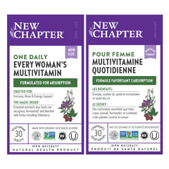 New Chapter Women's Multivitamin for Immune, Beauty + Energy Support with Fermented Nutrients - Every Woman's One Daily, Made with Organic Vegetables & Herbs, Non-GMO, Gluten Free, 30 Count