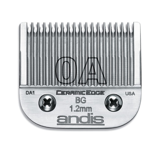 Andis CeramicEdge Carbon-Infused Steel Pet Clipper Blade, Size-0A, 3/64-Inch Cut Length (64470)
