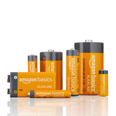 Amazon Basics 4-Pack 9 Volt Alkaline Everyday Batteries for Smoke Detectors, Long Lasting 5-Year Shelf Life, 4 Pack
