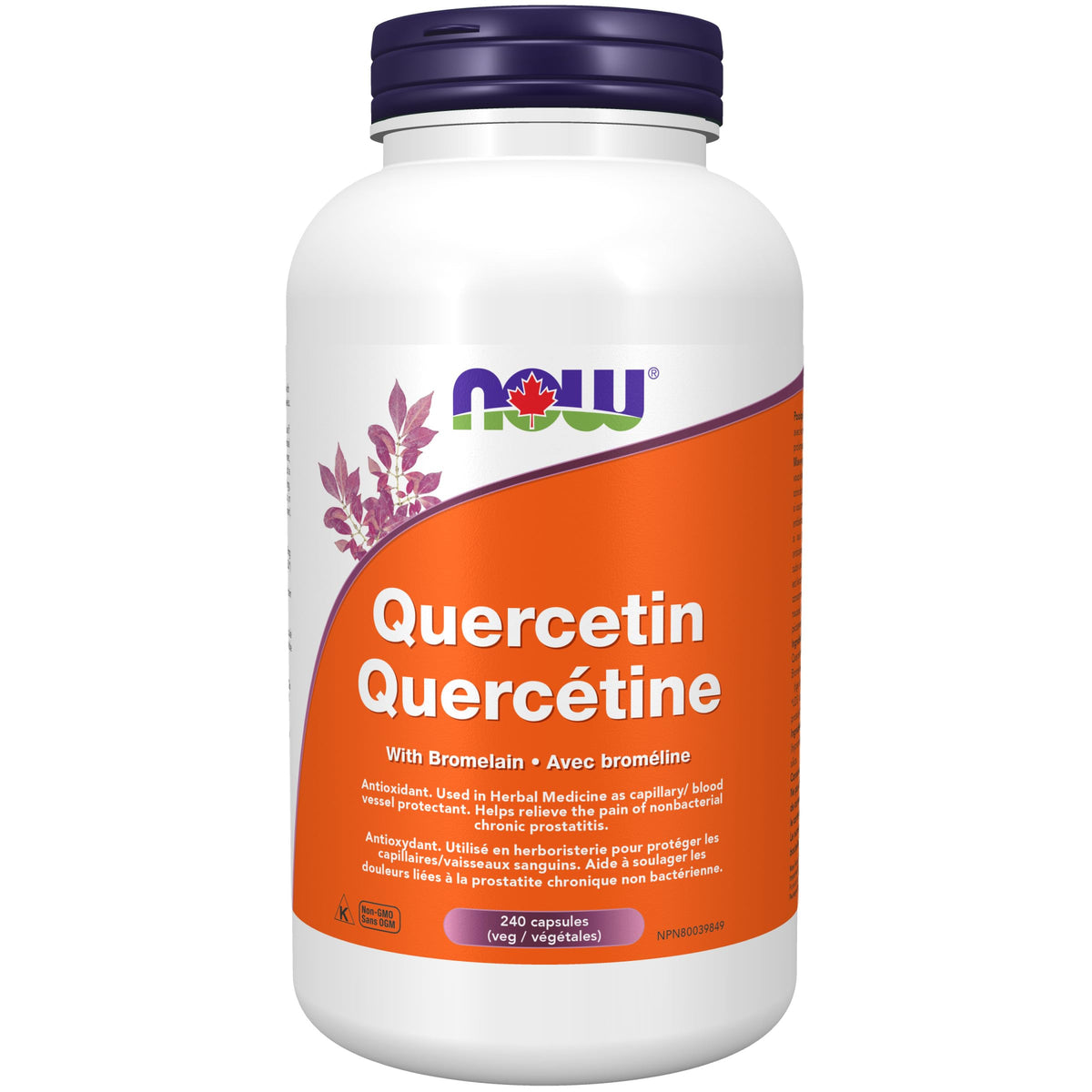 NOW Supplements, Quercetin with Bromelain, Respiratory Health, 240 Veg Capsules