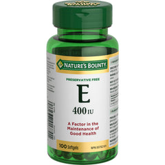 NATURE'S BOUNTY Vitamin E 400 IU, Antioxidant Supplement, Ages 12+, 100 Softgels, 67.1 g