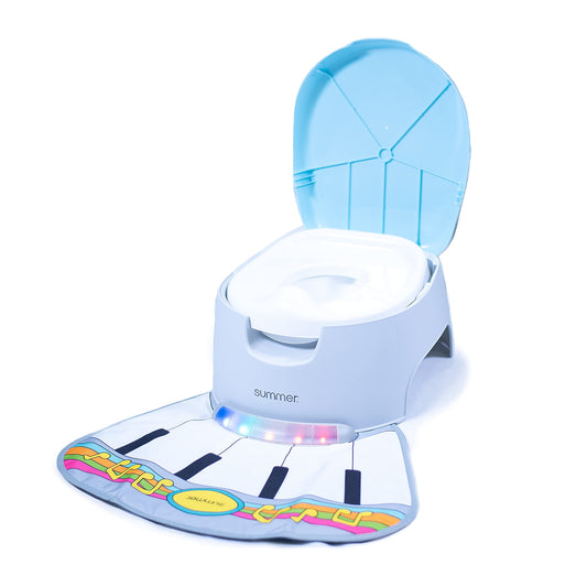 Summer Infant 3-In-1 Potty Sit 'N Play – Potty Training Toilet – Features Interactive Musical Foot Mat, Removable Pot, And Splash Guard