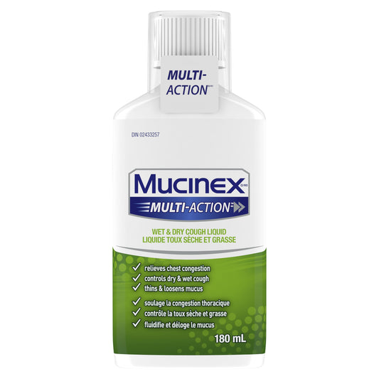 MUCINEX® MULTI-ACTION™ Wet & Dry Cough, Liquid, 180 mL