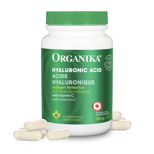 Organika Canadian-Made Hyaluronic Acid With Vitamin C 90 Vcaps
