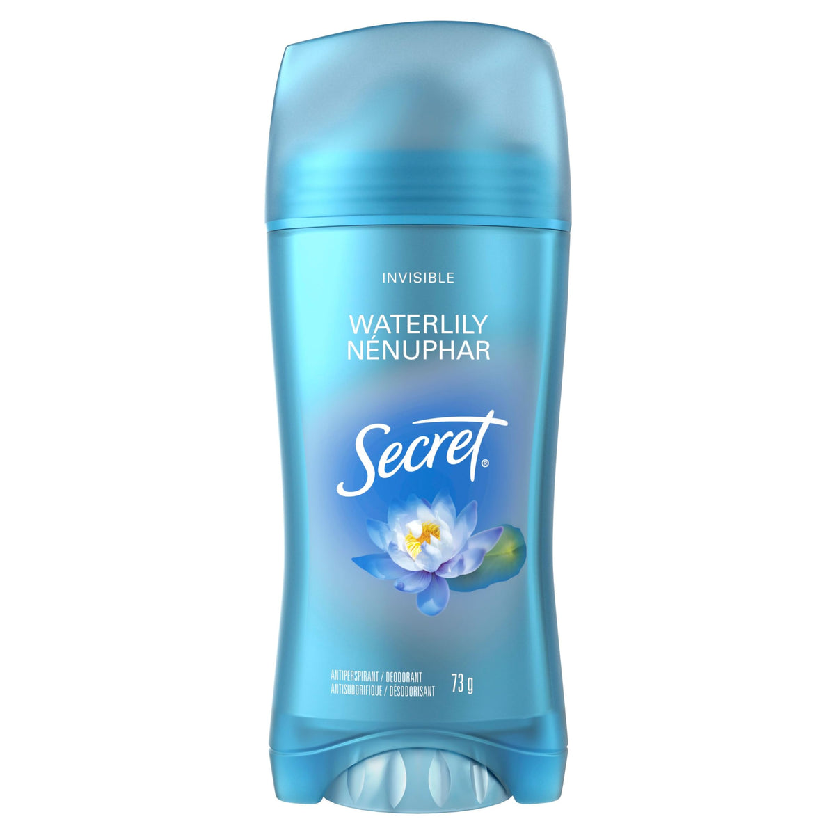 Secret Invisible Solid Antiperspirant and Deodorant, Waterlily Scent, 73 g