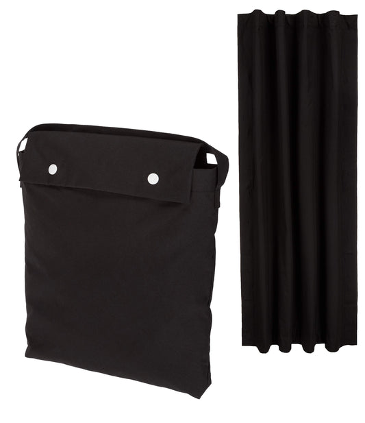 Amazon Basics Portable Window Blackout Curtain Shade with Suction Cups for Travel, Kids, and Baby Nursery - 127cm W x 198.12cm L, Black - 1-Pack