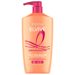 L'Oreal Paris Dream Lengths Conditioner, Hair Conditioner for Long Damaged Hair, Formulated with Keratin and Castor Oil to Nourish Hair Tips, 828 ml.