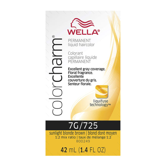 COLORCHARM Permanent Liquid Hair Color for Gray Coverage | 7G Sunlight Blonde Brown | 1.42 Fl Oz | 42 ml - Packaging May Vary