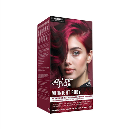 Splat Midnight Ruby Semi-Permanent Long Lasting Hair Dye Kit, Vegan and Cruelty-Free 1PK