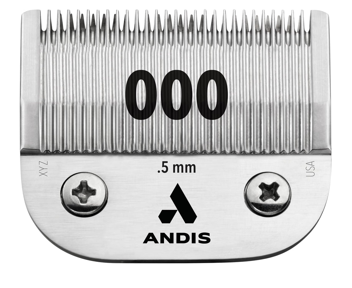 Andis Carbon-Infused Steel UltraEdge Dog Clipper Blade, Size-000, 1/50-Inch Cut Length (64084)