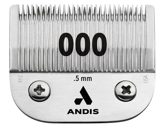 Andis Carbon-Infused Steel UltraEdge Dog Clipper Blade, Size-000, 1/50-Inch Cut Length (64084)
