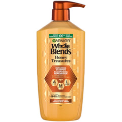 Garnier Whole Blends Honey Treasures Repairing Shampoo for Damaged and Dry Hair, Repairs Split Ends and Breakage, more Moisture, Paraben-Free, 1180ml