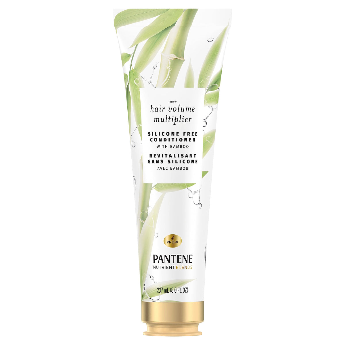 Pantene Sulfate Free Conditioner, Volumizing conditioner for fine or flat hair with Bamboo, Safe for Color Treated Hair, Nutrient Blends, 237 mL