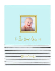 Pearhead Hello Handsome Baby Book, Blue