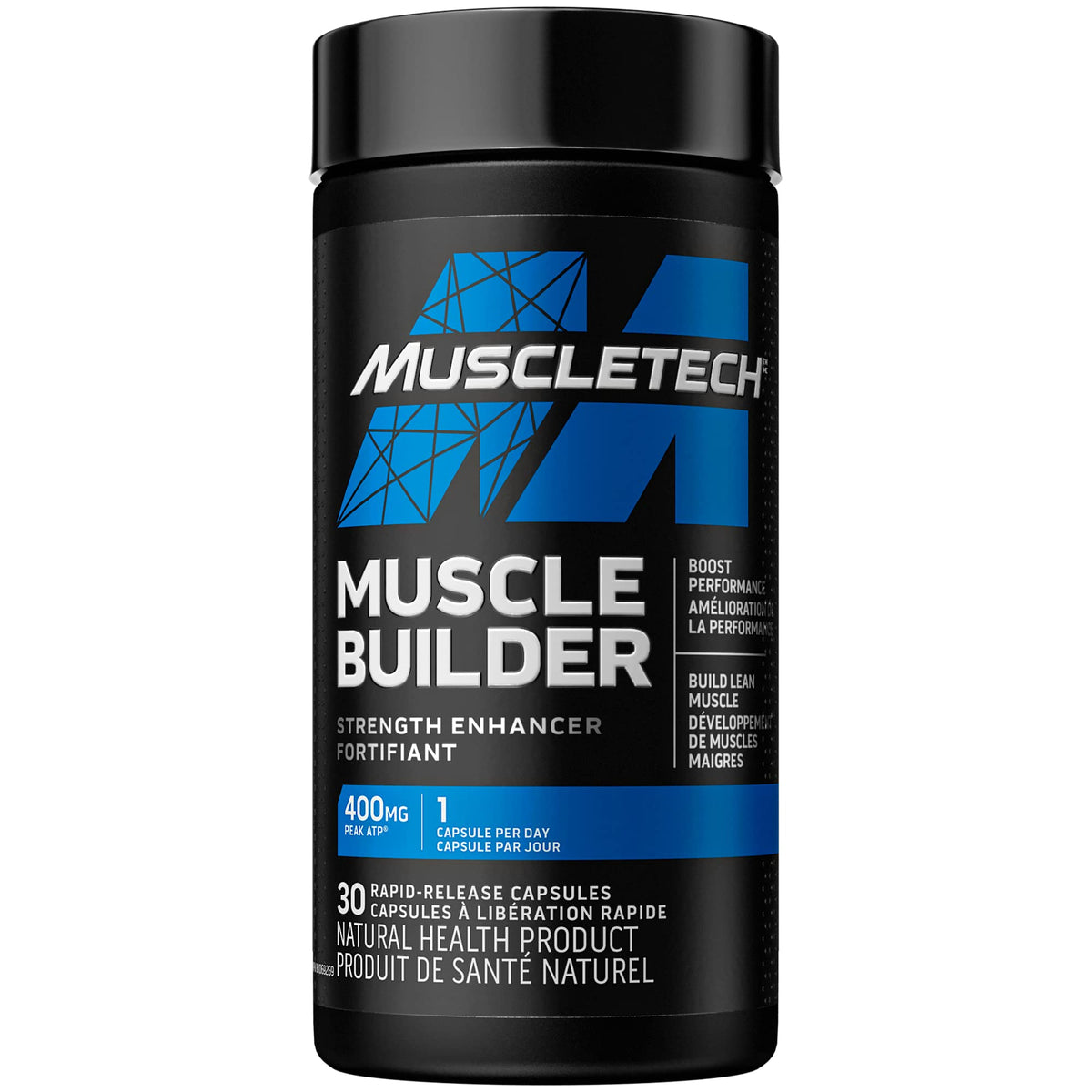 MuscleTech Muscle Builder, MuscleTech Muscle Builder, Muscle Building Supplements for Men & Women, Nitric Oxide Booster, Muscle Gainer Workout Supplement, 400mg of Peak ATP for Enhanced Strength, 30 Pills