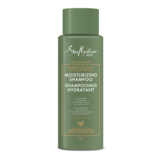 Shea Moisture Men Moisturizing Shampoo for dry hair Shea Butter & Mafura Oil Sulfate-Free Shampoo with Shea Butter 444 ml