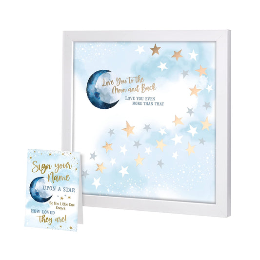 Lillian Rose Love You to the Moon Baby Shower Guest Signing Picture