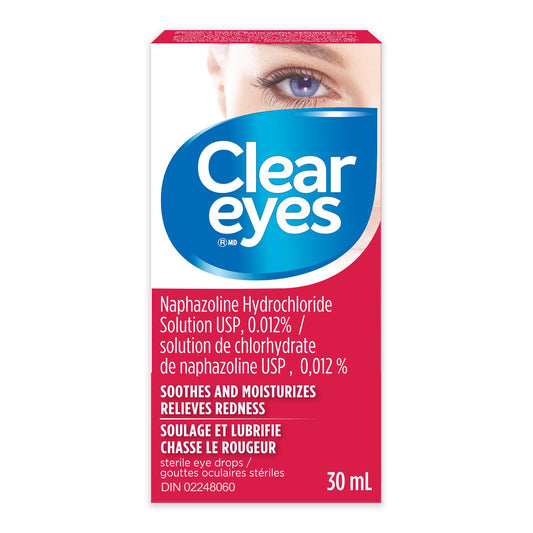 Clear Eyes Eye Drops for Dry Eyes & Redness Relief - 1 Count (30 ml) - Effective Eye Treatment for Reducing Redness