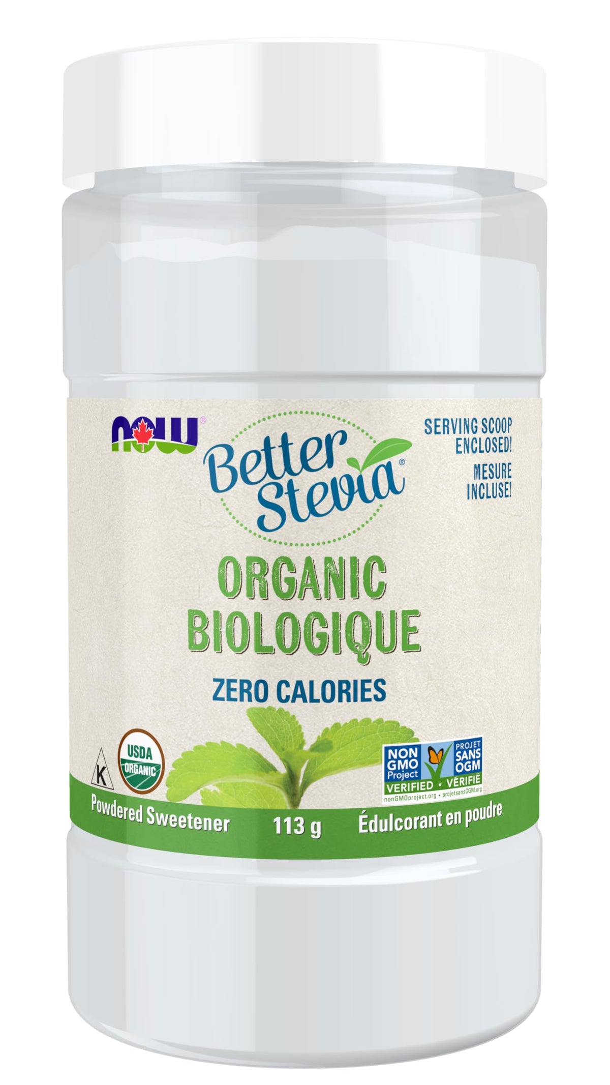 NOW BetterStevia, Organic Zero-Calorie Extract Powder, Keto Friendly, Suitable for Diabetics, No Erythritol, 113g