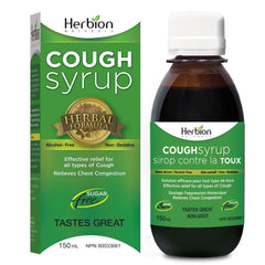 Herbion Naturals Sugar-Free Cough Syrup 5 fl oz. - Effective Relief For All Types Of Cough, Chest Congestion, Soothes Throat, Promotes Healthy Bronchial Function