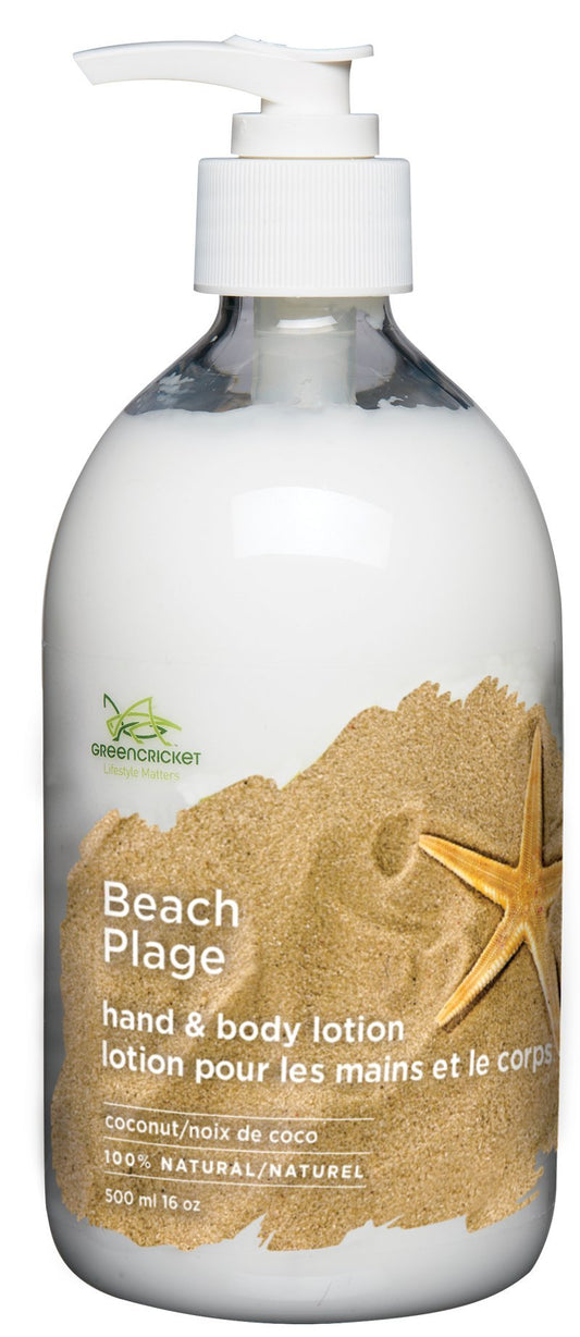 Green Cricket 100-Percent Natural Coconut Hand and Body and Lotion, Clear, 500.0 ml (Pack of 1)