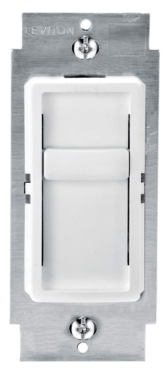 Leviton Decora Universal Dimmable LED, CFL and Incandescent SureSlide Slide Dimmer, 06672-HLW, White