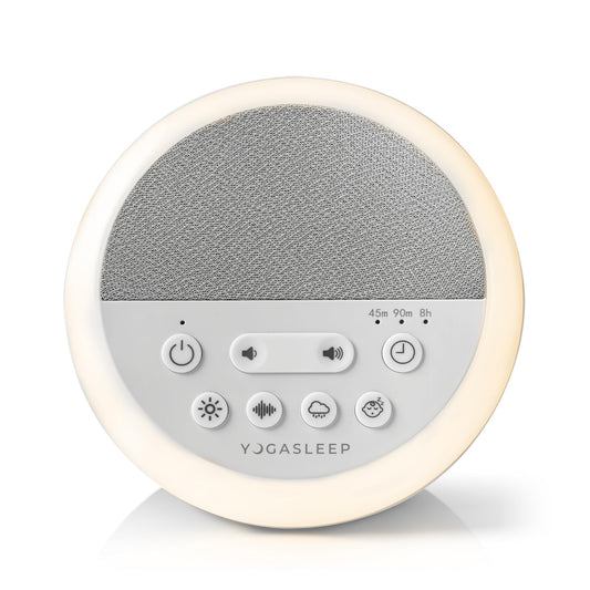 Yogasleep Nod White Noise Sound Machine, With Soft Night Light & Sleep Timer, 20 Sound Options Including Lullabies, Nature & Pink Noise, Sleep Aid For Baby & Adults, Noise Canceling For Office Privacy