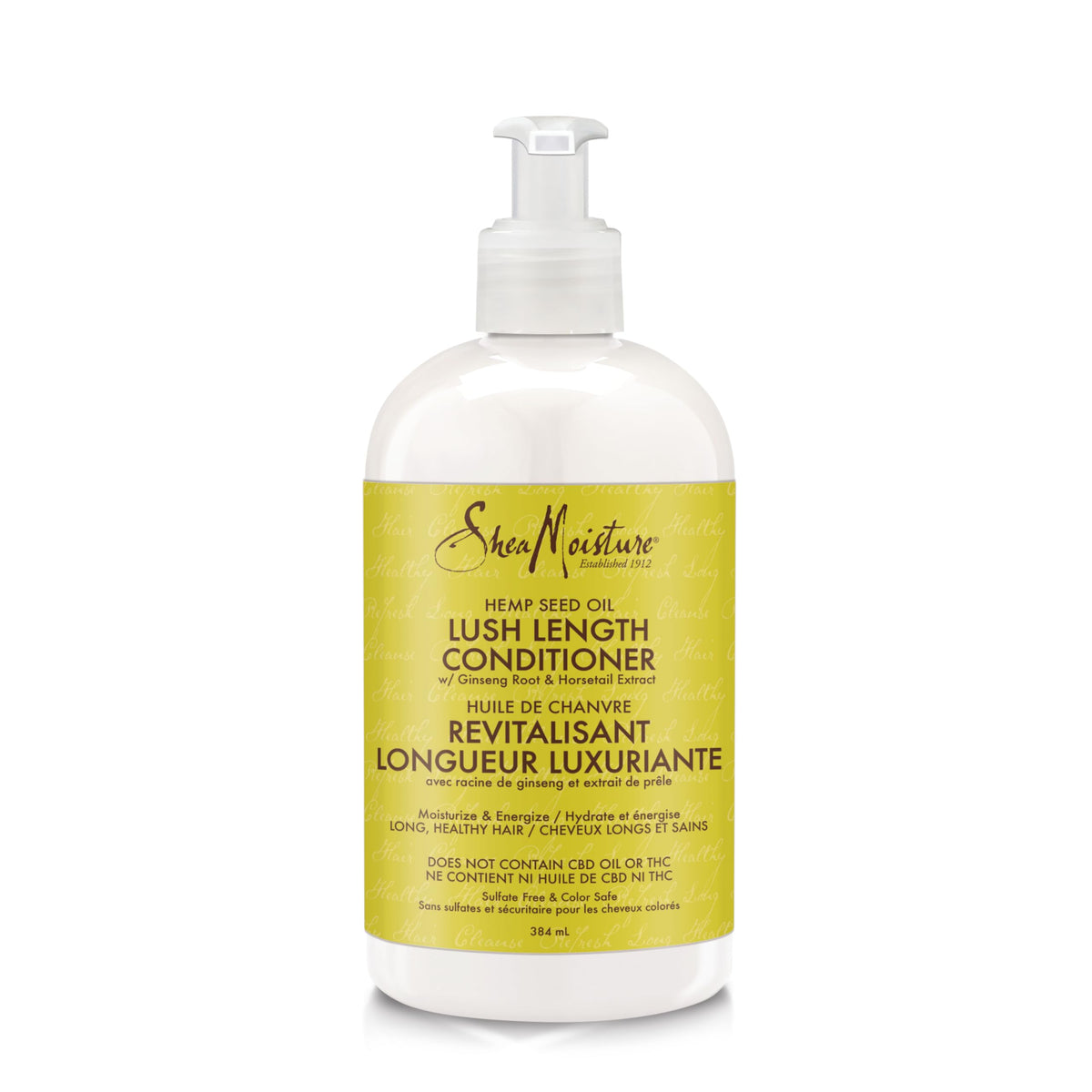 SheaMoisture Sulfate Free Conditioner moisturizing for lush length Hemp Seed Oil with ginseng root & horsetail extract 384 mL