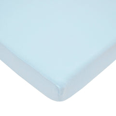 American Baby Company 100% Natural Cotton Value Jersey Knit Fitted Portable/Mini-Crib Sheet, Blue, Soft Breathable, for Boys and Girls