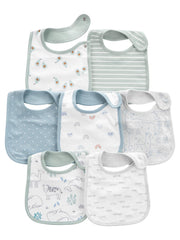 Simple Joys by Carter's Baby 7-Pack Teething Bibs, Avocados/Animal Print/Rainbow, One Size