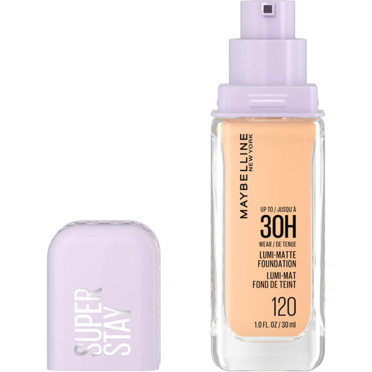 Maybelline New York Super Stay Lumi Matte Foundation, Up to 30H Wear, Luminous Matte, Buildable Coverage, Amino Acids, 120, 30 ml