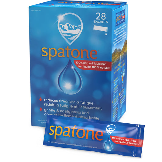 Spatone 100% Natural Liquid Iron Supplement, Original Flavour, Vegan, Reduces Tiredness & Fatigue, 28 Sachets x 25 mL, 700.0 ml (Pack of 1)