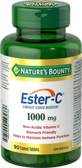 NATURE'S BOUNTY Ester-C, Vitamin C, 1000 mg, Clinically Studied Ingredient, Non-Acidic, Stomach Friendly, For Immune Function, Supports Bones, Teeth, Cartilage & Gums Antioxidant, Coated Tablets, 190 g