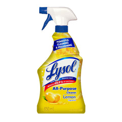 LYSOL All Purpose Cleaner Trigger Spray, Grease Fighting Multi Surface Cleaner, Removes Soap Scum, Lemon Scent, 650 mL