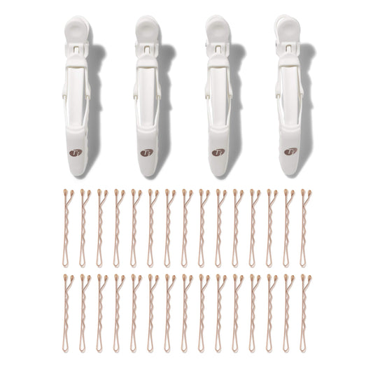 T3 - Clip Kit with 4 Alligator Clips and 30 Rose Gold Bobby Pins