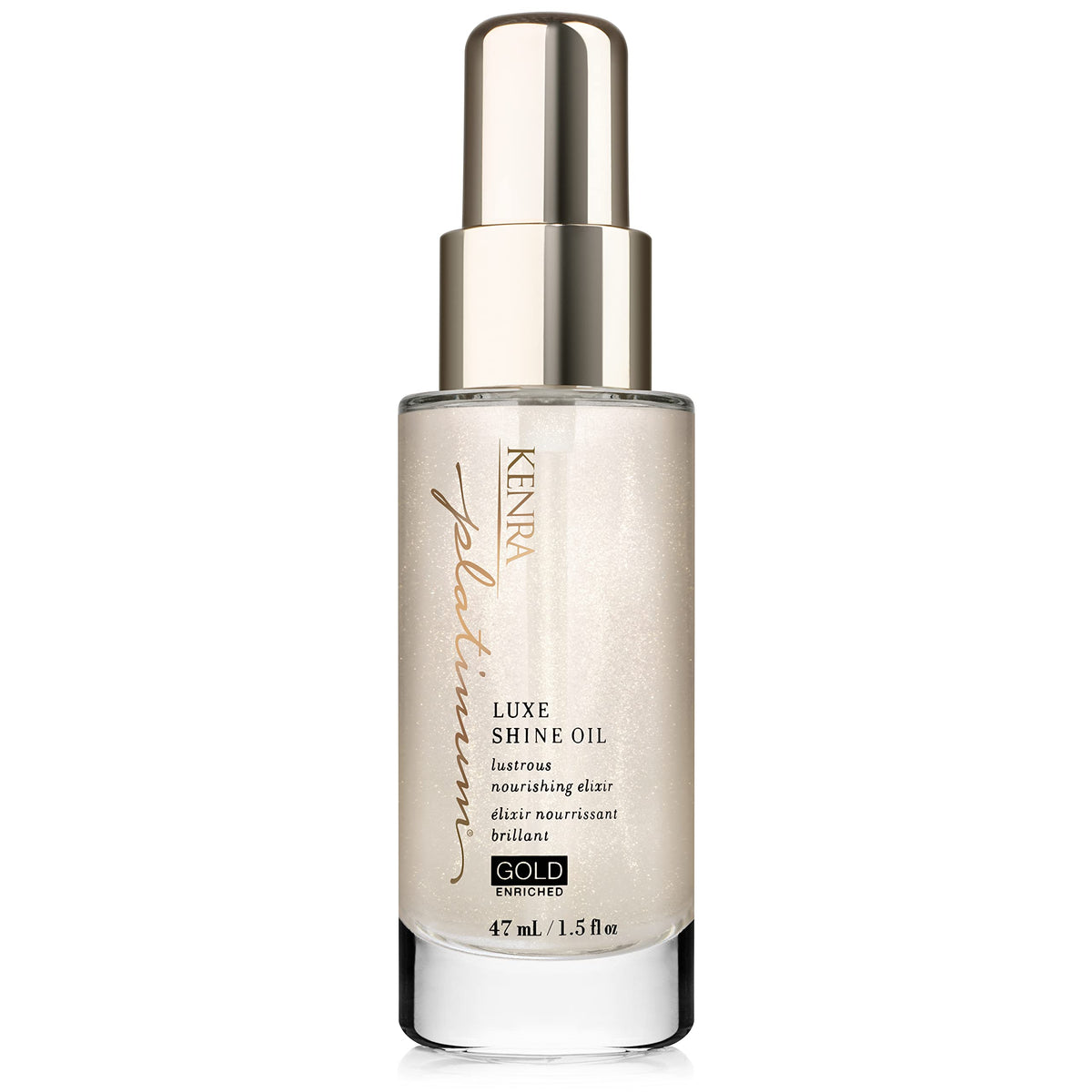 Kenra Platinum Luxe Shine Oil | Gold Enriched Nourishing Elixir | Medium To Coarse Hair | 1.5 fl. Oz