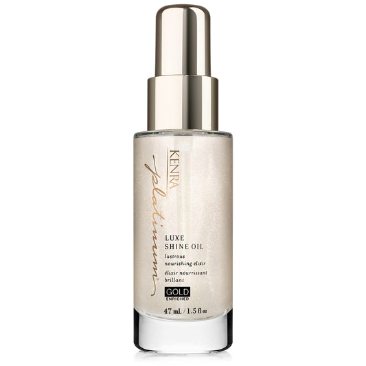 Kenra Platinum Luxe Shine Oil | Gold Enriched Nourishing Elixir | Medium To Coarse Hair | 1.5 fl. Oz